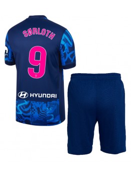 Atletico Madrid Alexander Sorloth #9 Ausweichtrikot für Kinder 2024-25 Kurzarm (+ Kurze Hosen)